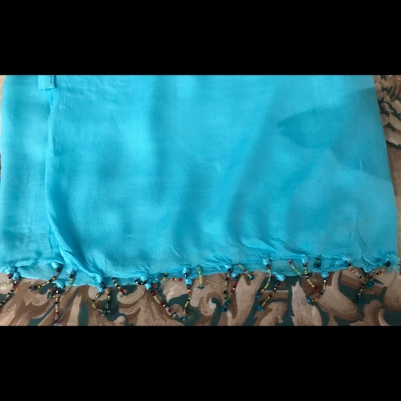 Set of 2 Wrap Around Sarongs with Beads - Picture 2 of 8